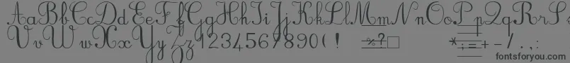 Bvronno2-fontti – mustat fontit harmaalla taustalla
