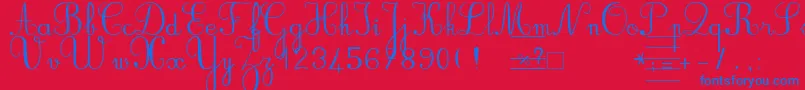 Bvronno2 Font – Blue Fonts on Red Background