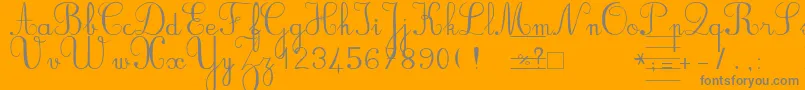 Bvronno2 Font – Gray Fonts on Orange Background