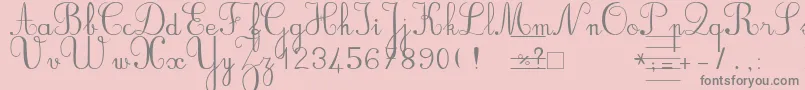 Bvronno2 Font – Gray Fonts on Pink Background