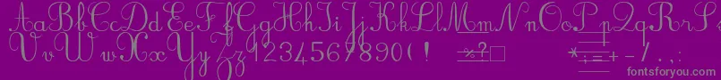 Bvronno2 Font – Gray Fonts on Purple Background