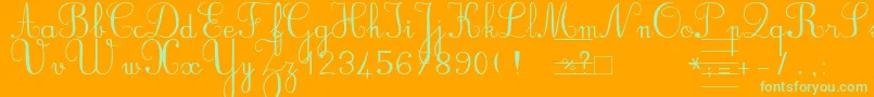 Bvronno2 Font – Green Fonts on Orange Background