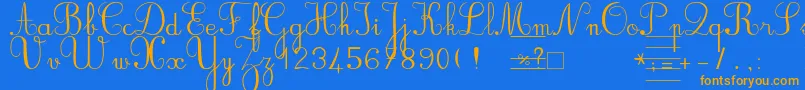 Bvronno2 Font – Orange Fonts on Blue Background
