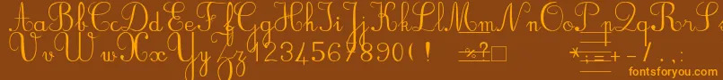 Bvronno2 Font – Orange Fonts on Brown Background