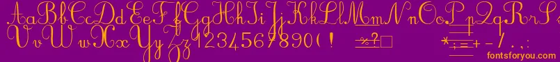 Bvronno2 Font – Orange Fonts on Purple Background