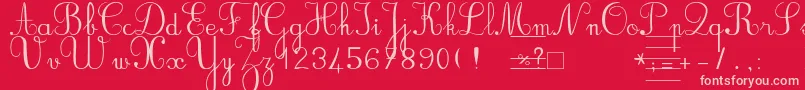 Bvronno2 Font – Pink Fonts on Red Background