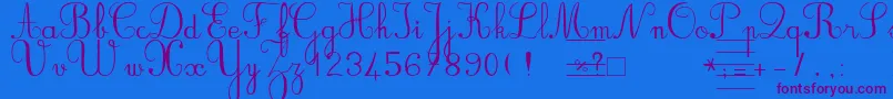 Bvronno2 Font – Purple Fonts on Blue Background