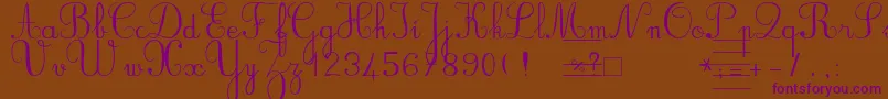 Bvronno2 Font – Purple Fonts on Brown Background