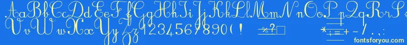 Bvronno2 Font – Yellow Fonts on Blue Background