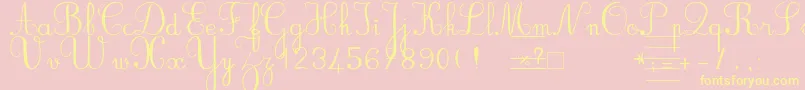 Bvronno2 Font – Yellow Fonts on Pink Background