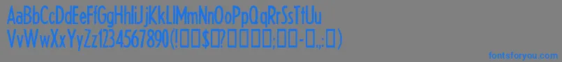 フォントHeadth – 灰色の背景に青い文字