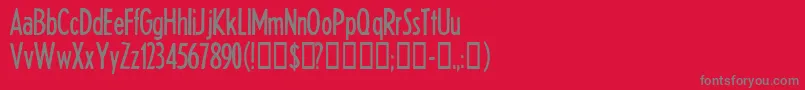 Headth Font – Gray Fonts on Red Background