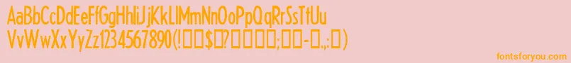 Headth Font – Orange Fonts on Pink Background