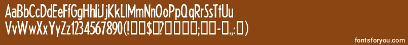 フォントHeadth – 茶色の背景に白い文字