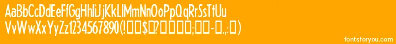 フォントHeadth – オレンジの背景に白い文字