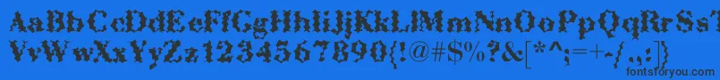 AbctechBodoniCactus Font – Black Fonts on Blue Background