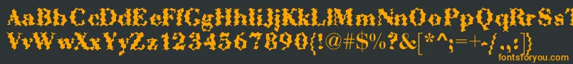 AbctechBodoniCactus Font – Orange Fonts on Black Background