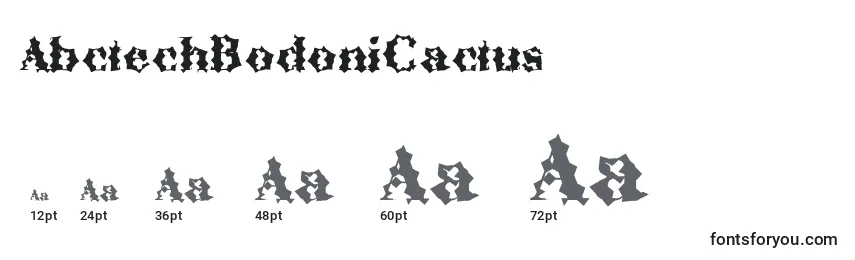 AbctechBodoniCactus Font Sizes