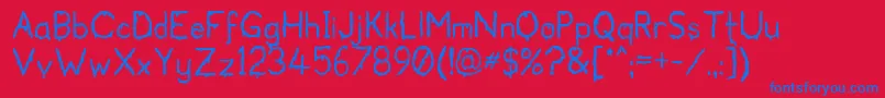Bloodgutter99 Font – Blue Fonts on Red Background