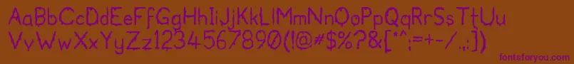 Bloodgutter99 Font – Purple Fonts on Brown Background