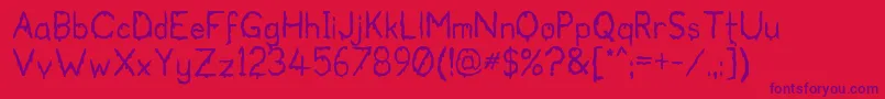 Bloodgutter99 Font – Purple Fonts on Red Background
