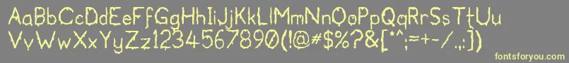 Bloodgutter99-fontti – keltaiset fontit harmaalla taustalla