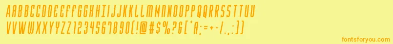 Yfilessemital Font – Orange Fonts on Yellow Background