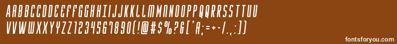 Шрифт Yfilessemital – белые шрифты на коричневом фоне