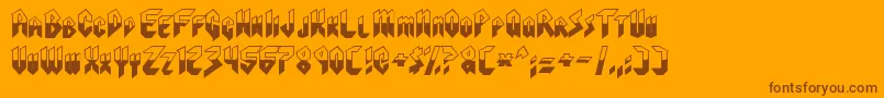 Visionaries Font – Brown Fonts on Orange Background