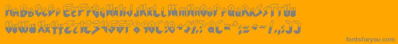 Visionaries Font – Gray Fonts on Orange Background