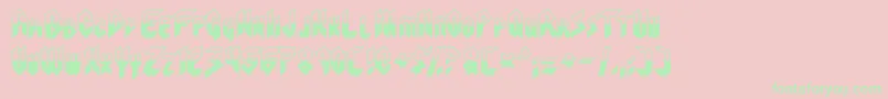 Visionaries Font – Green Fonts on Pink Background