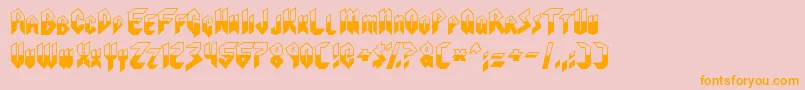 Visionaries Font – Orange Fonts on Pink Background