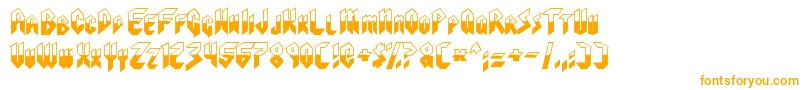 Visionaries Font – Orange Fonts on White Background