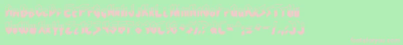 Visionaries Font – Pink Fonts on Green Background