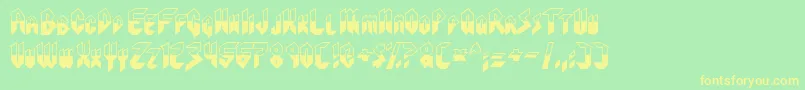 Visionaries Font – Yellow Fonts on Green Background