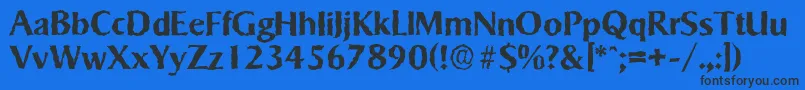 Шрифт SigvarrandomBold – чёрные шрифты на синем фоне