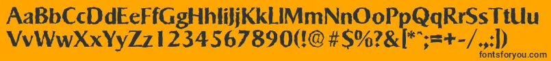 SigvarrandomBold-Schriftart – Schwarze Schriften auf orangefarbenem Hintergrund