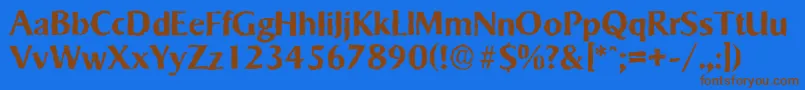 SigvarrandomBold Font – Brown Fonts on Blue Background