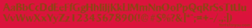 フォントSigvarrandomBold – 赤い背景に茶色の文字
