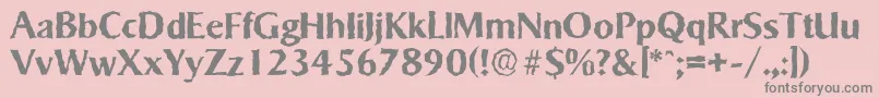 SigvarrandomBold-fontti – harmaat kirjasimet vaaleanpunaisella taustalla