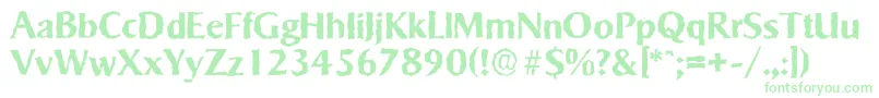 SigvarrandomBold-fontti – vihreät fontit valkoisella taustalla