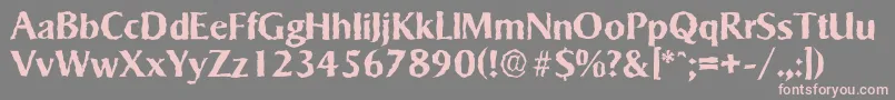 SigvarrandomBold Font – Pink Fonts on Gray Background