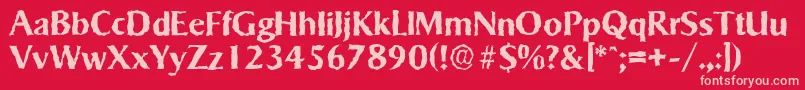 SigvarrandomBold Font – Pink Fonts on Red Background