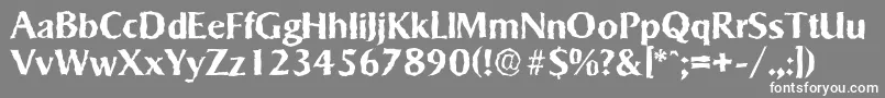SigvarrandomBold-fontti – valkoiset fontit harmaalla taustalla