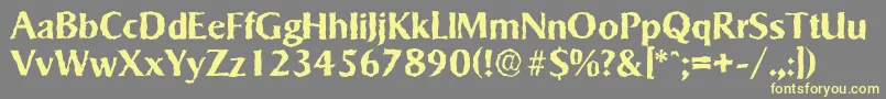 Шрифт SigvarrandomBold – жёлтые шрифты на сером фоне