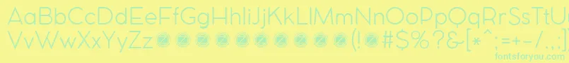 CocomatLightTrial Font – Green Fonts on Yellow Background