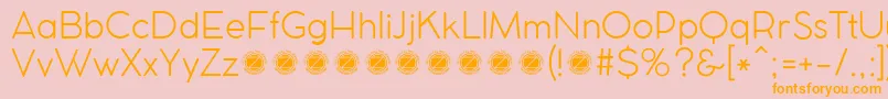 CocomatLightTrial Font – Orange Fonts on Pink Background