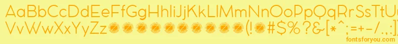 CocomatLightTrial Font – Orange Fonts on Yellow Background