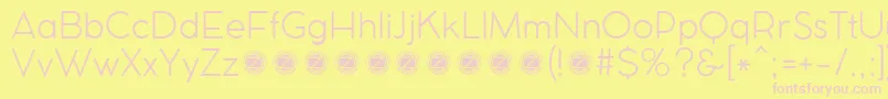 CocomatLightTrial Font – Pink Fonts on Yellow Background