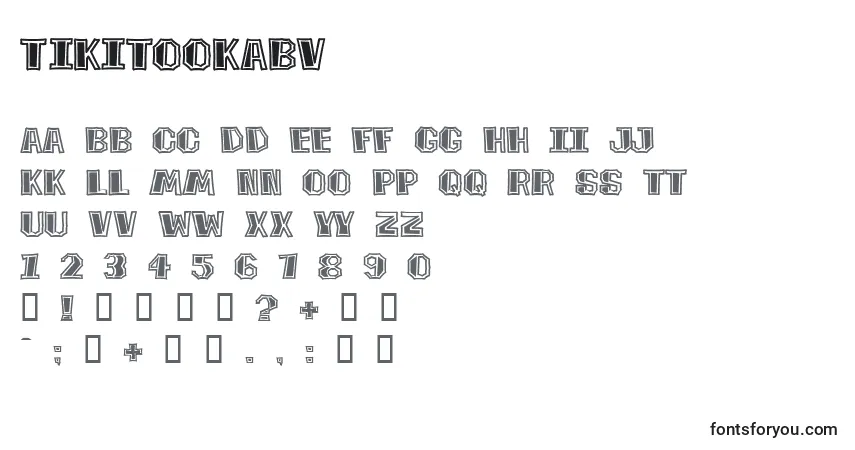 TikiTookaBv-fontti – aakkoset, numerot, erikoismerkit